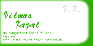 vilmos kazal business card